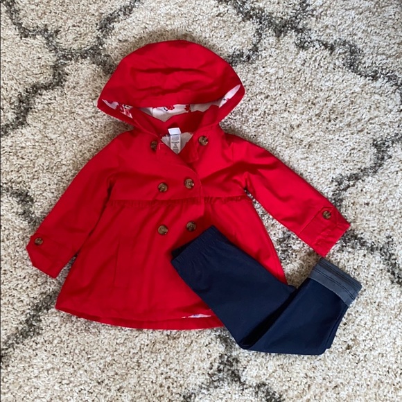 Little Me Other - NWOT Little Me Trench Coat and Jeans Set 18mo